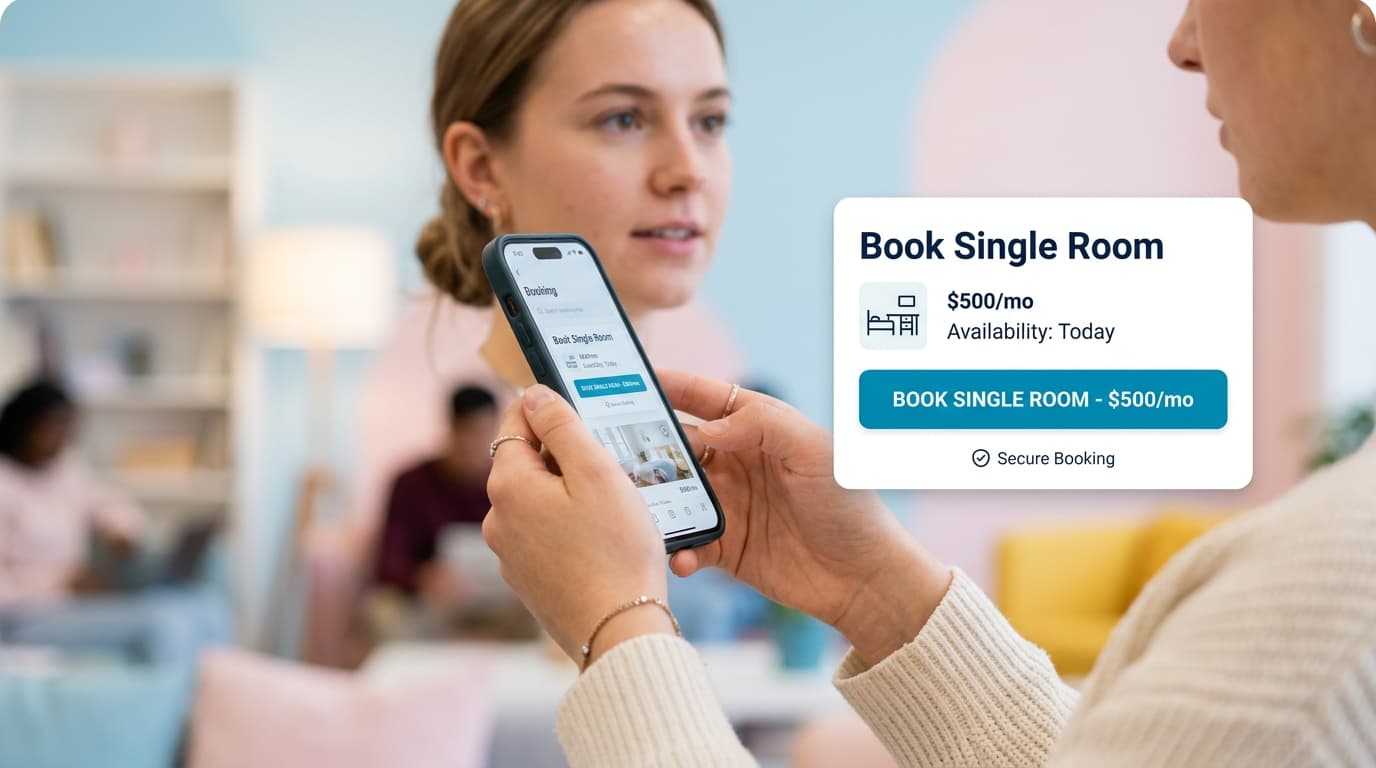 Branded student booking website